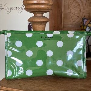 kate spade Green Polka‎ Dot Cosmetic Bag